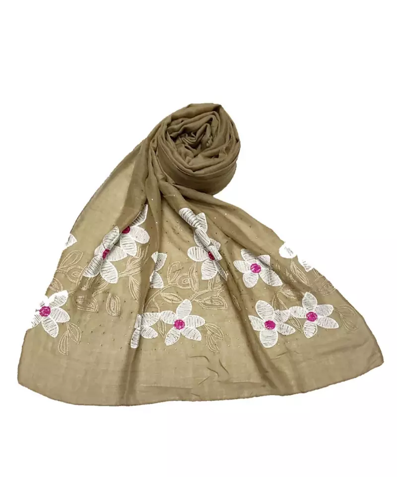 Brown Cotton   Premium Stole