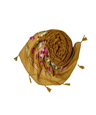 Yellow Cotton   Premium Stole 2