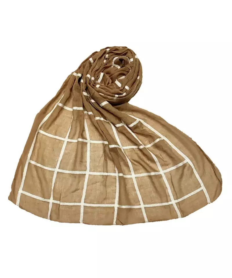 Brown Cotton   Premium Hijab