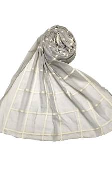 Grey Cotton   Premium Stole