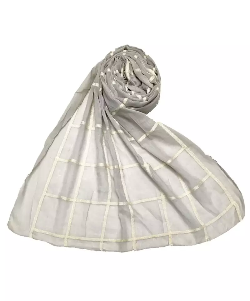 Grey Cotton   Premium Stole