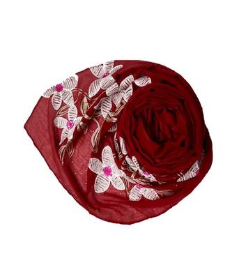 Maroon Cotton   Premium Stole 2