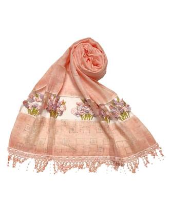 Orange Cotton   Premium Stole 1