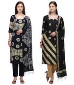 Cotton Salwar Suite With  Batik Print ( Unstitched )