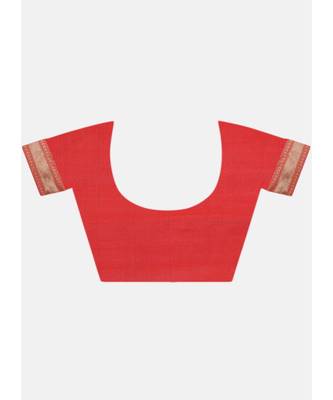 Red Art Silk Designer Party Wear Saree 5