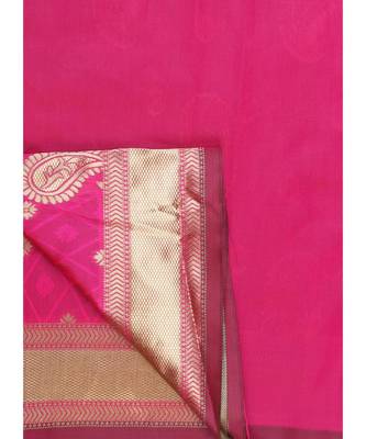 Rani Pink Poly Silk Designer Party Wear Saree 6