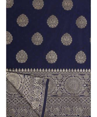 Royal Blue Art Silk Designer Party Wear Saree 6