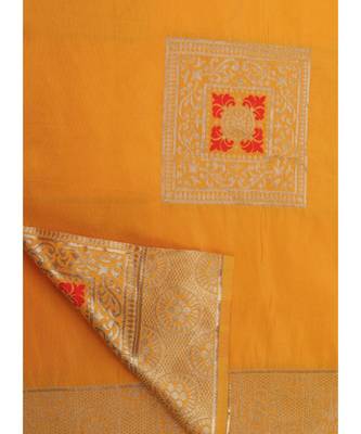 Yellow Art Silk Designer Party Wear Saree 6