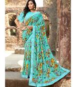 blue georgette sarees