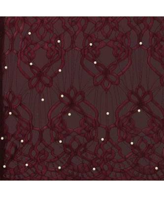 Women Jacquard  Net Saree marron 6