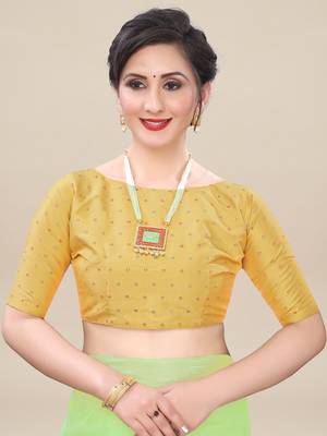 Green solid net saree with blouse 5