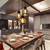 Ceiling Pendant Fixtures Hanging Lamp for Home Decorative Glass Pendant Lamp Night Lamp Light Ceiling Lamp Set of 3 