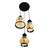 Ceiling Pendant Fixtures Hanging Lamp for Home Decorative Glass Pendant Lamp Night Lamp Light Ceiling Lamp Set of 3 