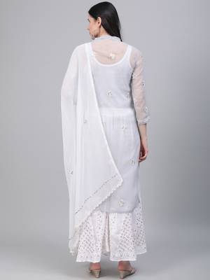 Grey hand woven art silk ethnic-kurtis 2