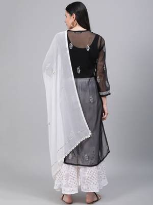 Black hand woven art silk ethnic-kurtis 2
