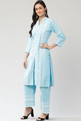 Mrc Women Embroidered Kurti With Palazzo Set 3