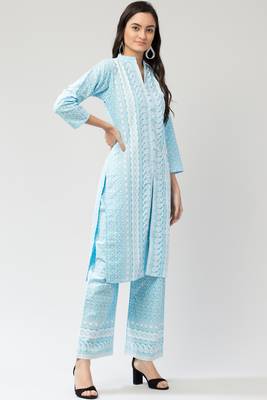 Mrc Women Embroidered Kurti With Palazzo Set 4