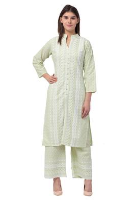 Mrc Women Embroidered Kurti With Palazzo Set 1