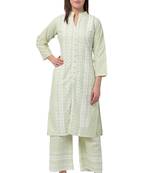 Mrc Women Embroidered Kurti With Palazzo Set