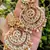 Designer kundan stone bridal dangler pearl stone earrings studs
