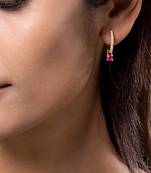 Designer 4 in 1 Multicolor Stone Studed danglers-drops Hoops