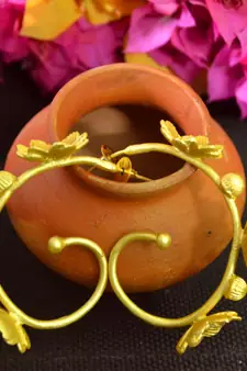  Designer golden studs earrings