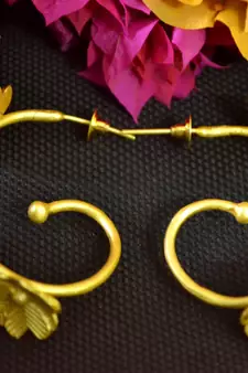  Designer golden studs earrings
