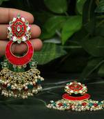 Maroon danglers-drops