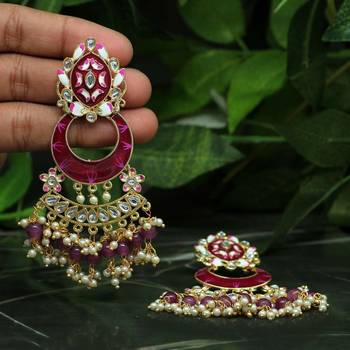 Maroon danglers-drops 1