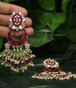 Maroon danglers-drops