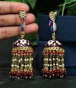 Maroon jhumkas