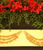 Designer 3 line Bridal pearl earchain or ear support earrings for Wedding