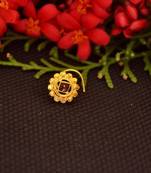 Designer diamond gold plated premium meenakari nose ring or nose pin