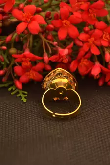 Designer Bridal Kundan Stone Adjustable Wedding Free Size Ring