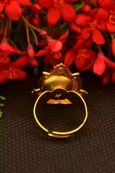 Designer Bridal Kundan Stone Adjustable Wedding Free Size Ring