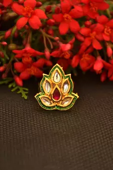 Designer Bridal Kundan Stone Adjustable Wedding Free Size Ring