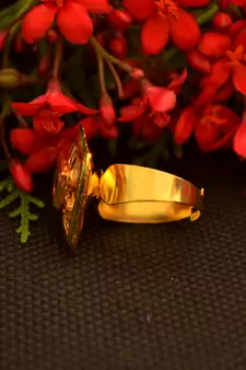 Designer Bridal Kundan Stone Adjustable Wedding Free Size Ring