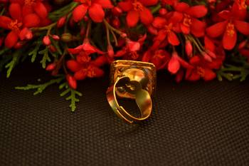 Designer Bridal Kundan Stone Adjustable Wedding Free Size Ring 3