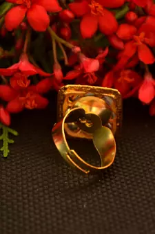 Designer Bridal Kundan Stone Adjustable Wedding Free Size Ring