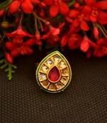 Designer Bridal Kundan Stone Adjustable Wedding Free Size Ring