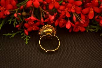 Designer Bridal Kundan Stone Adjustable Wedding Free Size Ring 3