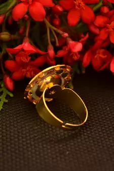 Designer Bridal Kundan Stone Adjustable Wedding Free Size Ring