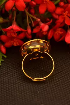 Designer Bridal Kundan Stone Adjustable Wedding Free Size Ring