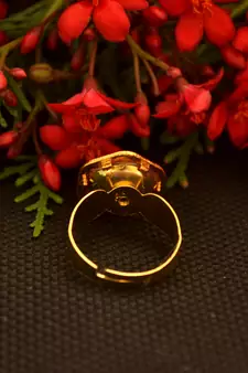Designer Bridal Kundan Stone Adjustable Wedding Free Size Ring