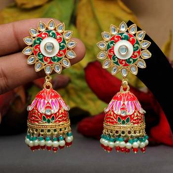 Maroon jhumkas 1