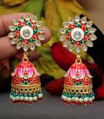 Maroon jhumkas