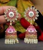 Purple jhumkas