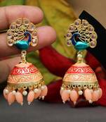 Orange jhumkas