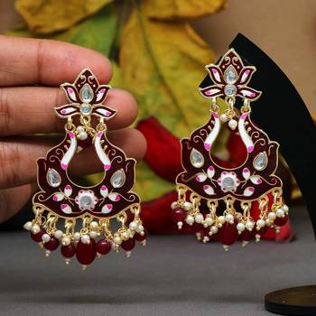 Maroon danglers-drops 1
