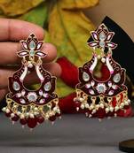 Maroon danglers-drops